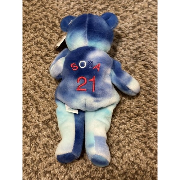 MLB Sammy Sosa #21 Plush Bear 1999 Opening Day Salvino's Bammers Beano's Tie Dye - Picture 2 of 2
